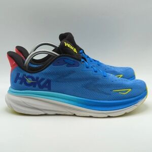 Hoka One One Clifton 9 Shoes Mens Size 8.5 Blue Running Cushioned 1127895 VRTL